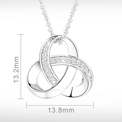Silver Celtic Inspired Knot Necklace - bellissi