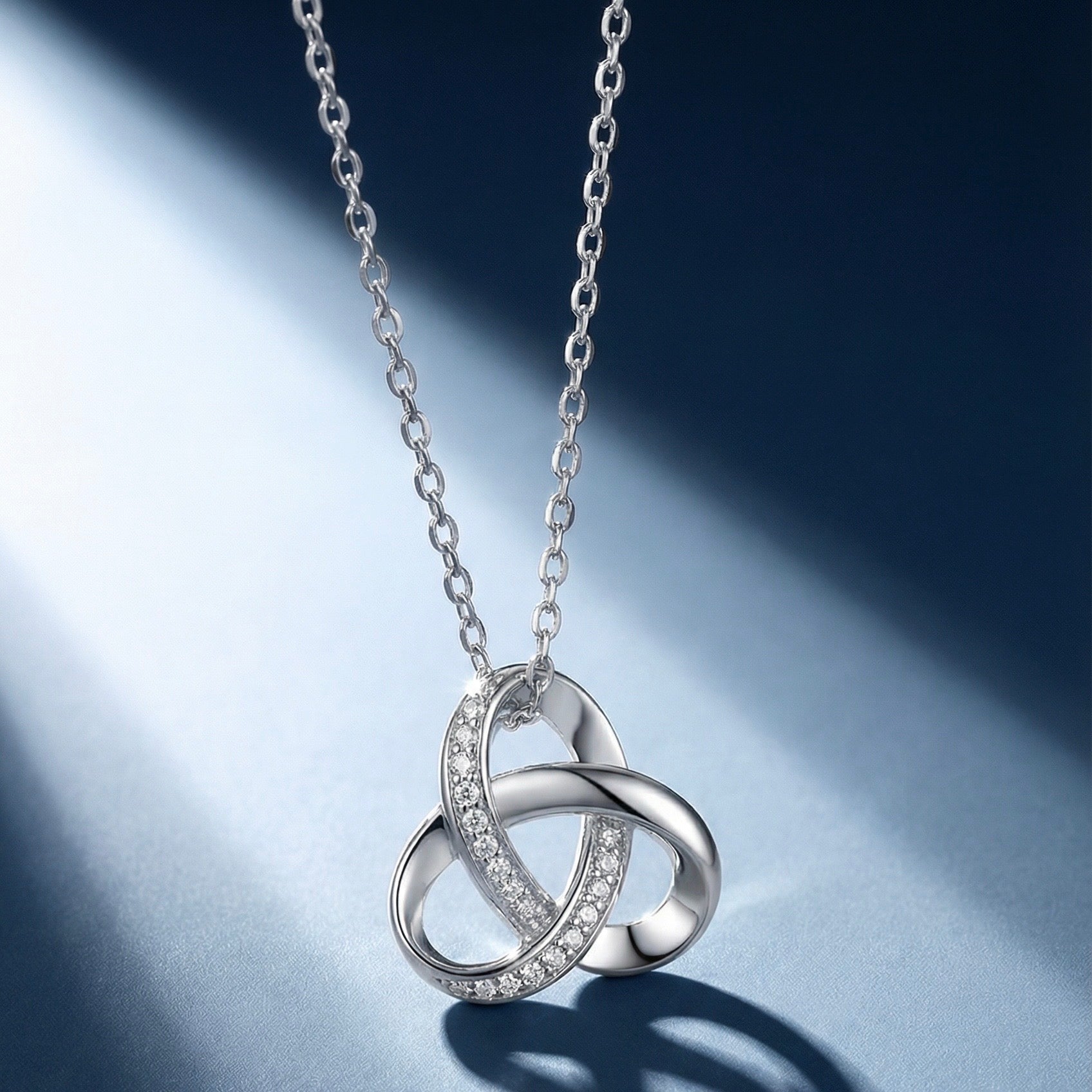 Silver Celtic Inspired Knot Necklace - bellissi