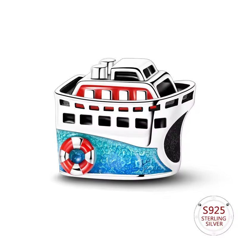 Silver Cruise Ship Charm - bellissi