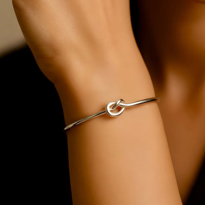 Silver Heart Bracelet with Ball Ends - bellissi