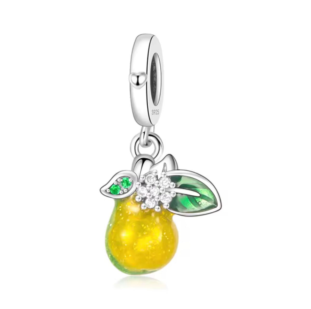 Silver “Pear” Charm - bellissi