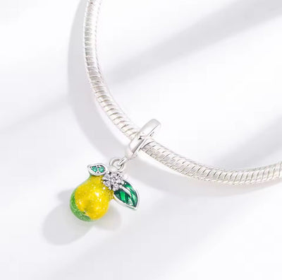 Silver “Pear” Charm - bellissi