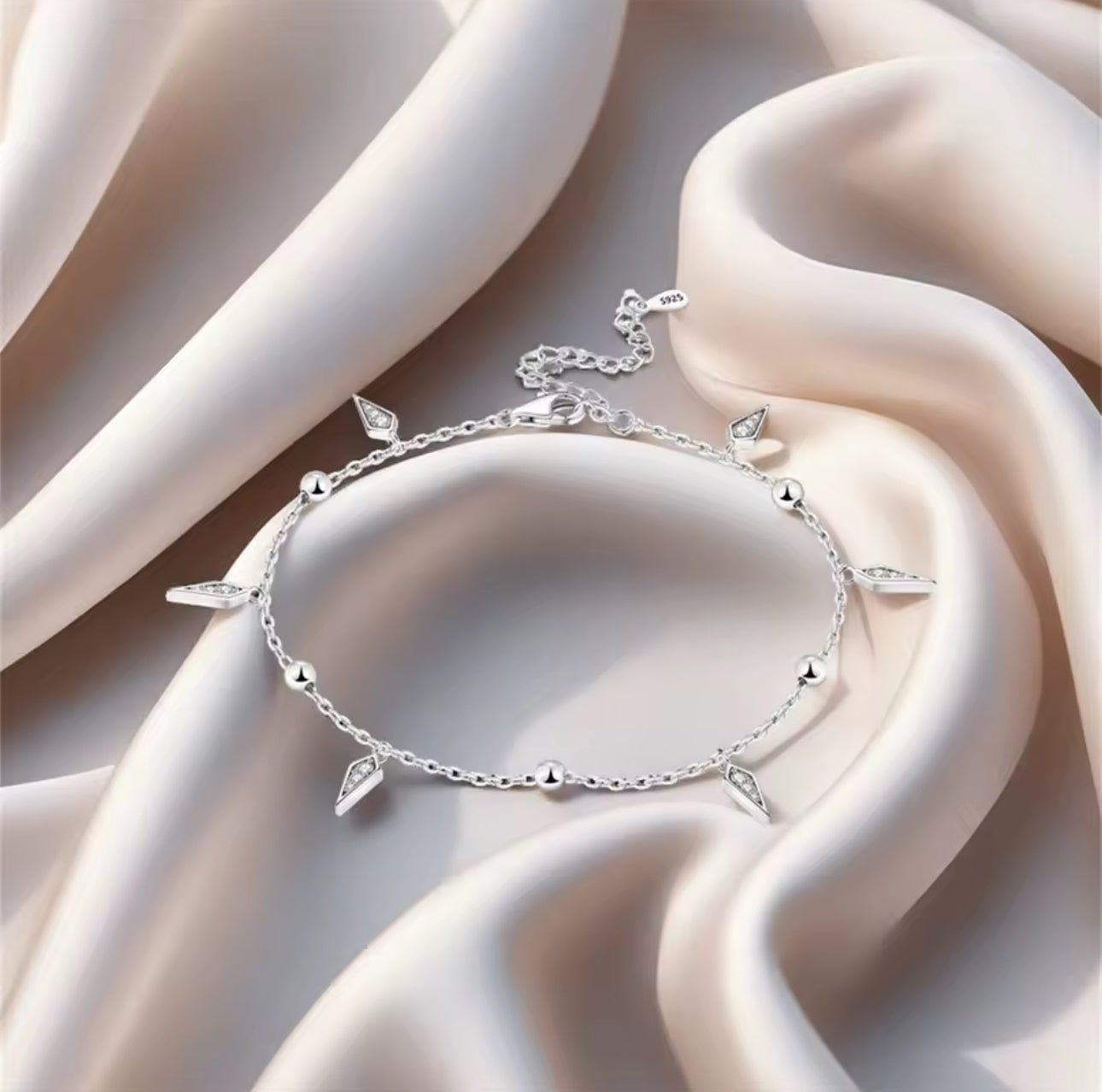 Silver Shining Ankle Bracelet - bellissi