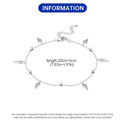 Silver Shining Ankle Bracelet - bellissi