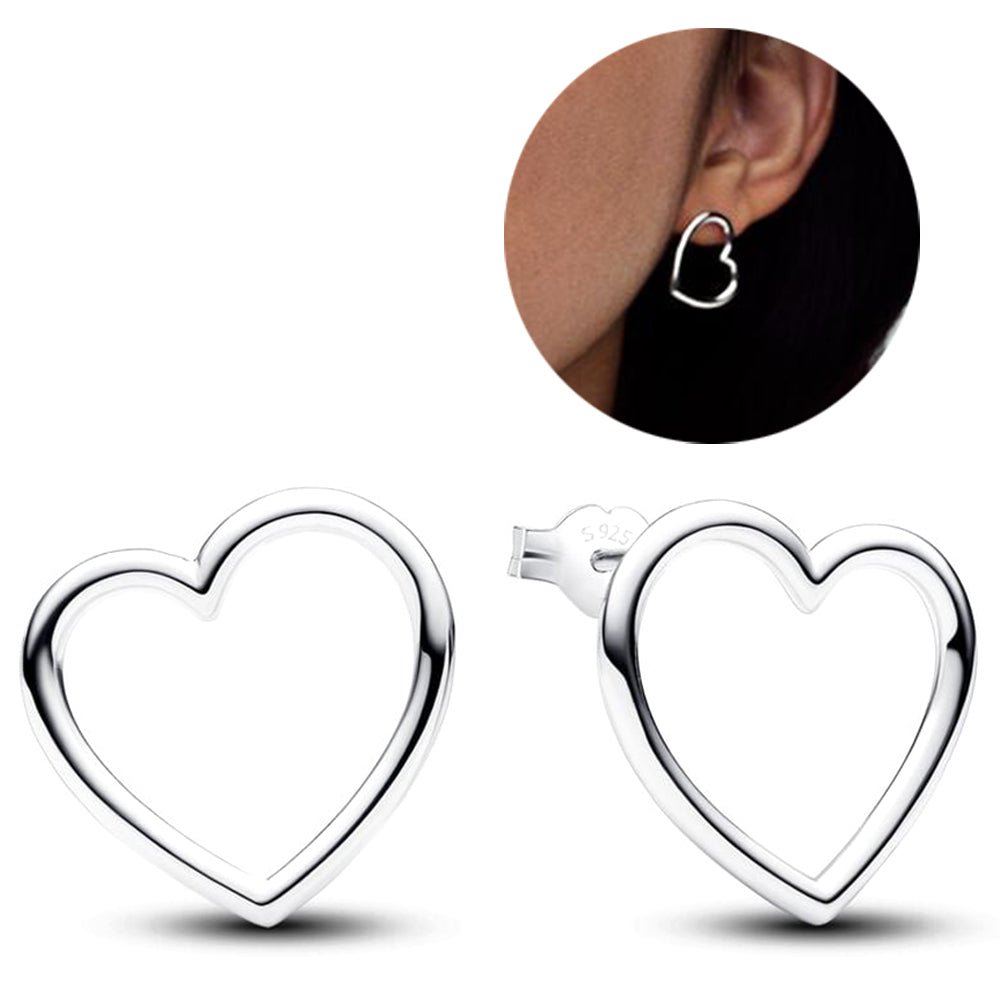Simple Heart Stud Earrings - bellissi