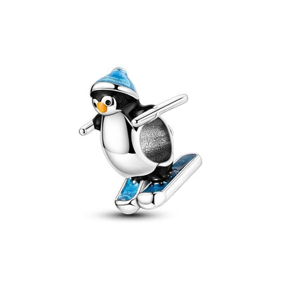 Skiing Penguin Charm - bellissi