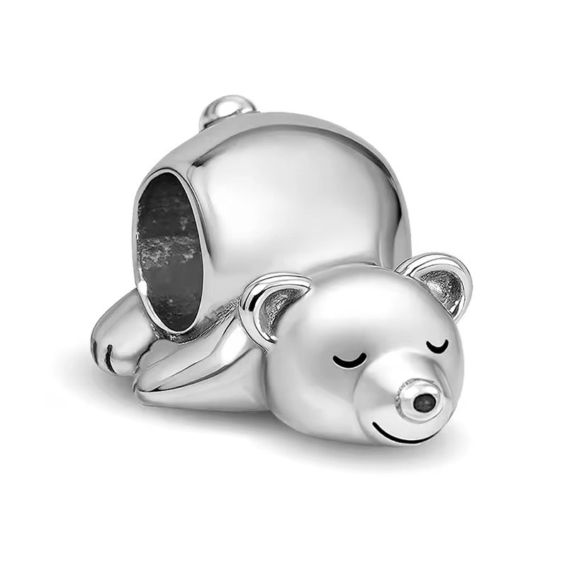 Sleeping Bear Silver Charm - bellissi