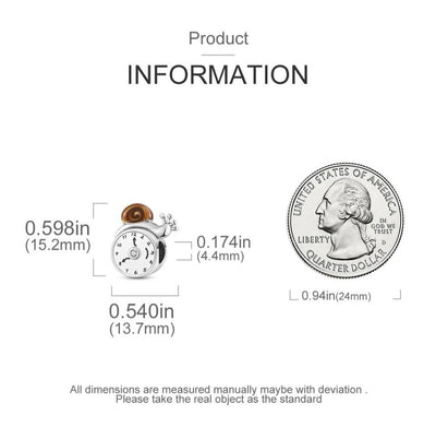Snail on Clock With Zircon Charm - bellissi
