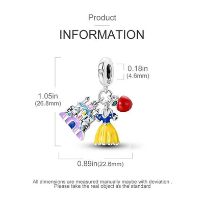 Snow White Dress Apple Dangle Charm - bellissi