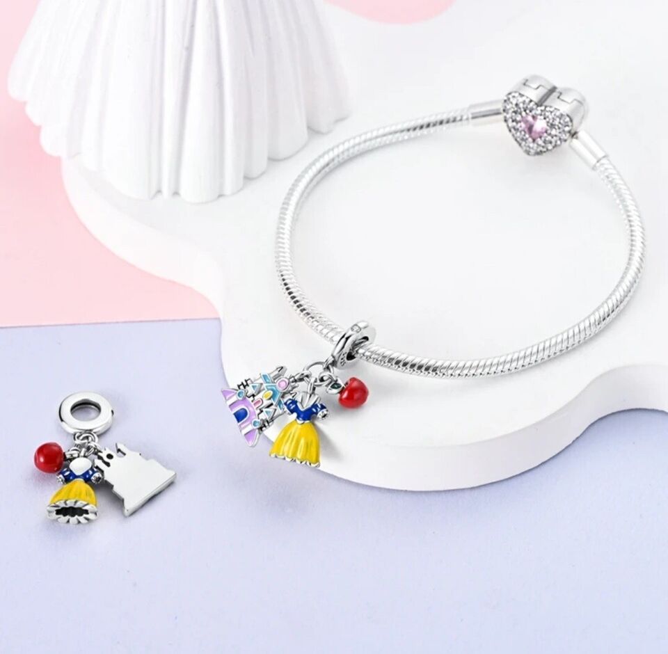 Snow White Dress Apple Dangle Charm - bellissi