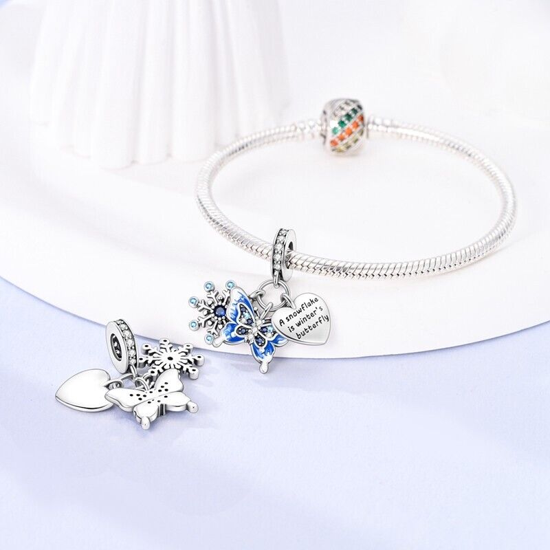 Snowflake Butterfly & Heart Christmas - bellissi