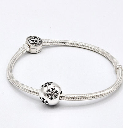 Snowflake Silver Ball Charm - bellissi