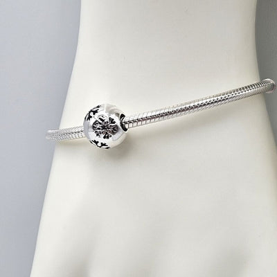 Snowflake Silver Ball Charm - bellissi