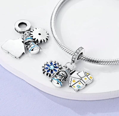 Snowflake Snowman House Charm - bellissi