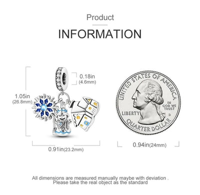 Snowflake Snowman House Charm - bellissi