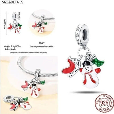 Snowman Dangle Charm - bellissi