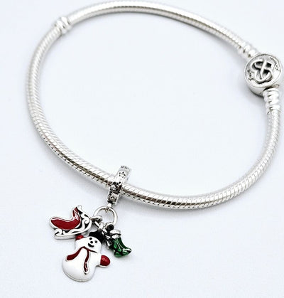 Snowman Dangle Charm - bellissi