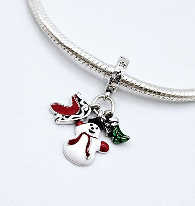 Snowman Dangle Charm - bellissi