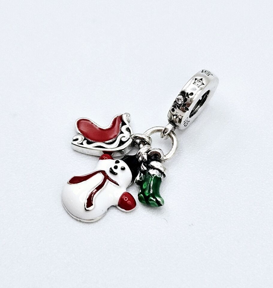 Snowman Dangle Charm - bellissi