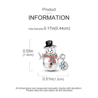 Snowman With Snowflake Charm - bellissi