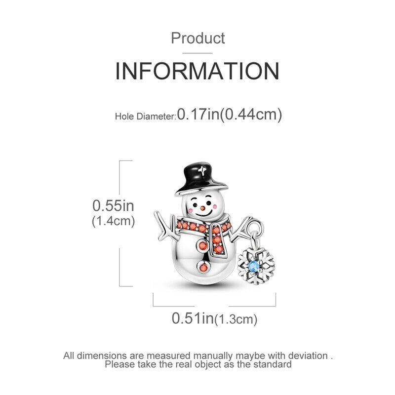 Snowman With Snowflake Charm - bellissi