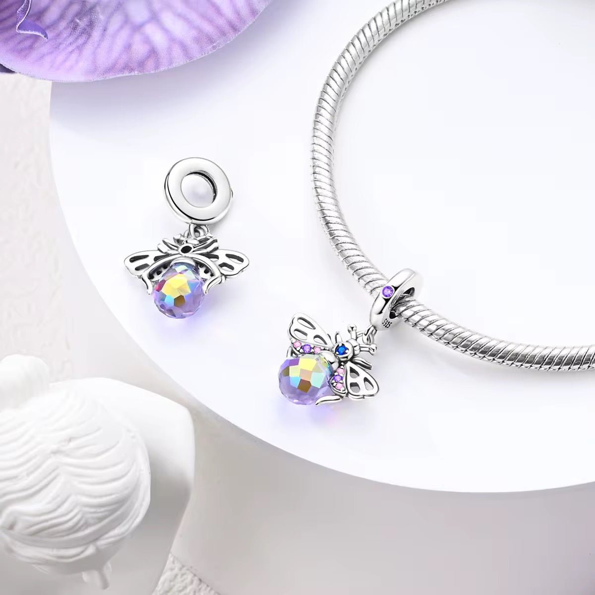 Sparkling Bee Dangle Charm - bellissi