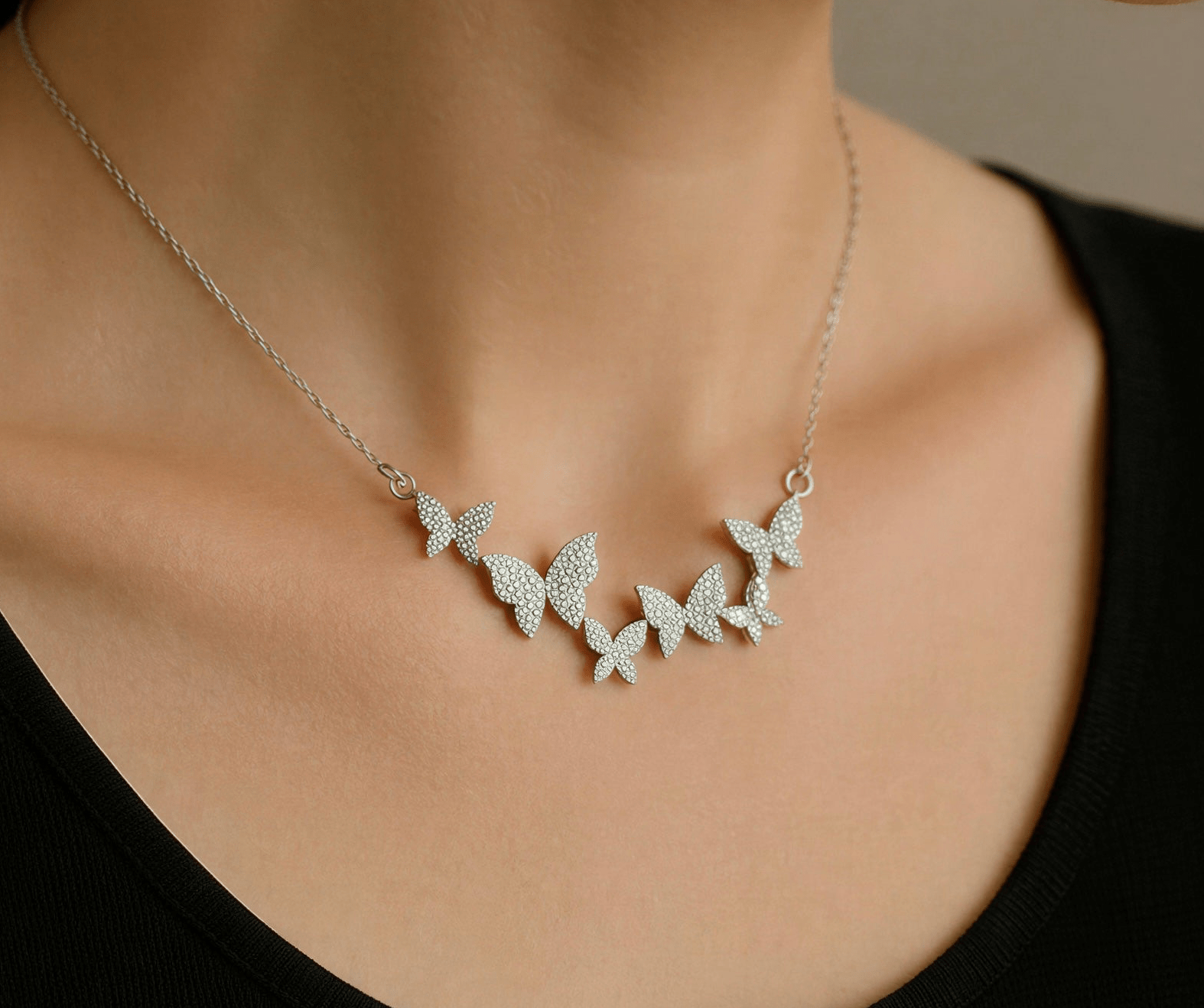 Sparkling Butterfly Chain Bracelet - bellissi