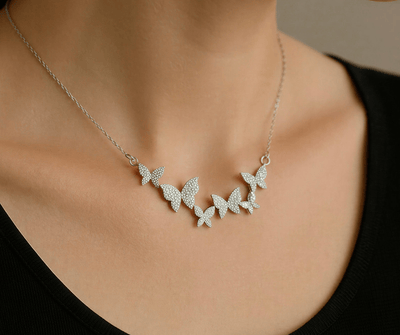 Sparkling Butterfly Chain Bracelet - bellissi