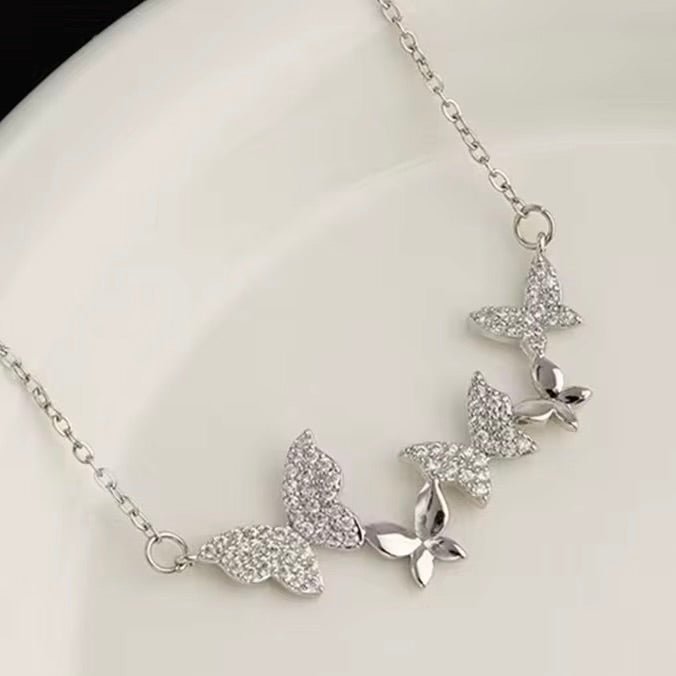 Sparkling Butterfly Chain Bracelet - bellissi