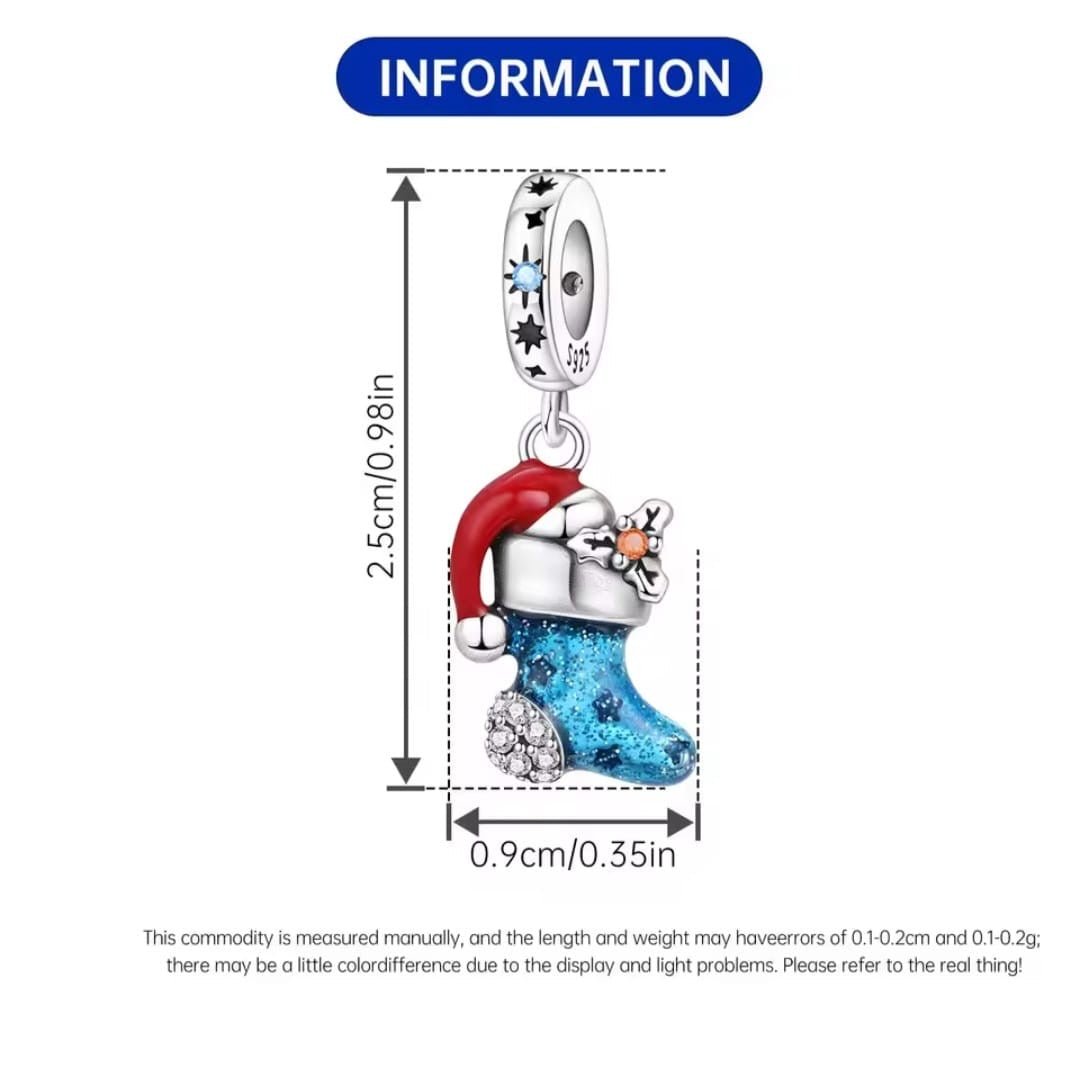 Sparkling Christmas Stocking Charm - bellissi