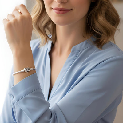 Sparkling Heart Charm Bracelet - bellissi