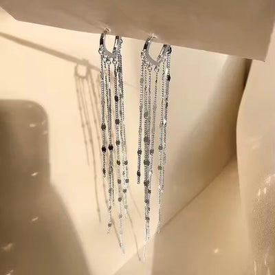 Sparkling Multi Row Drop Earrings Dangle - bellissi