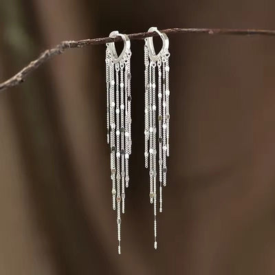 Sparkling Multi Row Drop Earrings Dangle - bellissi