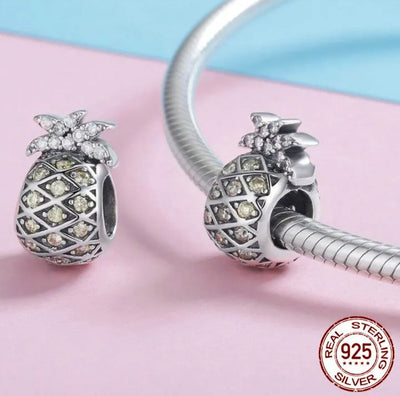Sparkling Pinaple Bead Charm - bellissi