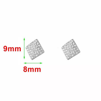 Sparkling Square Zirconia Stud Earrings - bellissi