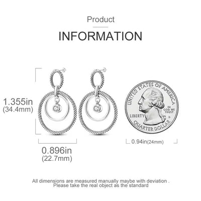 Sparkling Zircon in Double Circle Stud Earrings - bellissi