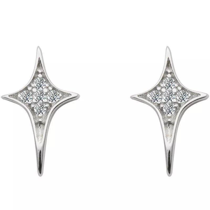 Sparkling Zirconia Star Stud Earrings - bellissi
