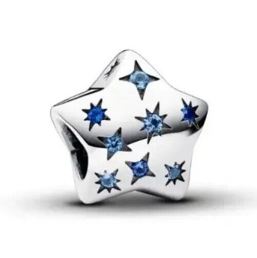 Star With Blue Zircon Stars Charm - bellissi