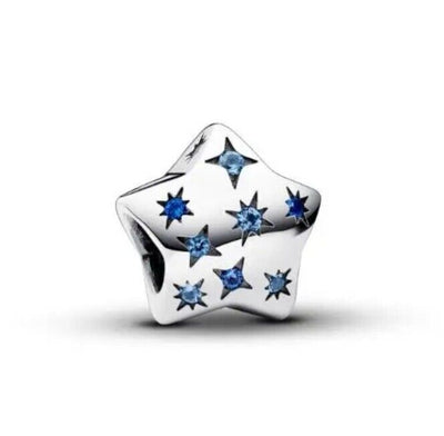 Star With Blue Zircon Stars Charm - bellissi