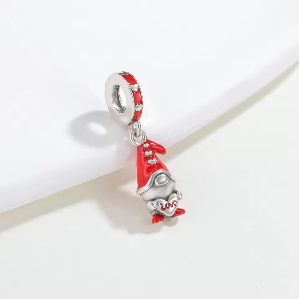 Sterling Silver Christmas Gnome Charm - bellissi