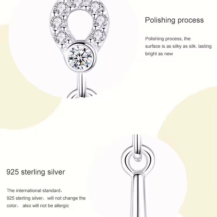Sterling Silver Clear Zircon Round Stud Earrings - bellissi