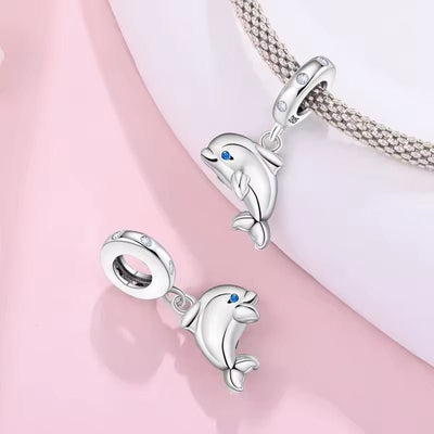 Sterling Silver Dolphin Charm - bellissi