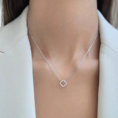 Sterling Silver Flowe Necklace - bellissi