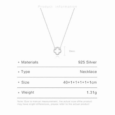 Sterling Silver Flowe Necklace - bellissi