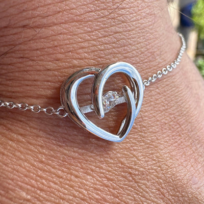 Sterling Silver Heart Bracelet - bellissi