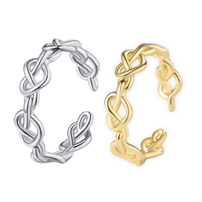 Sterling Silver Love Knot Ring - bellissi
