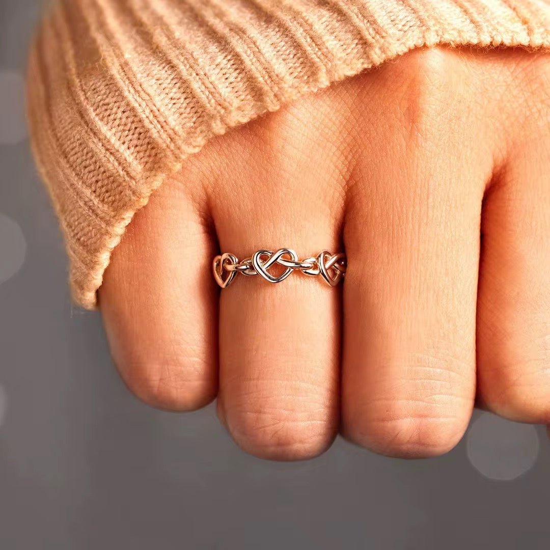 Sterling Silver Love Knot Ring - bellissi