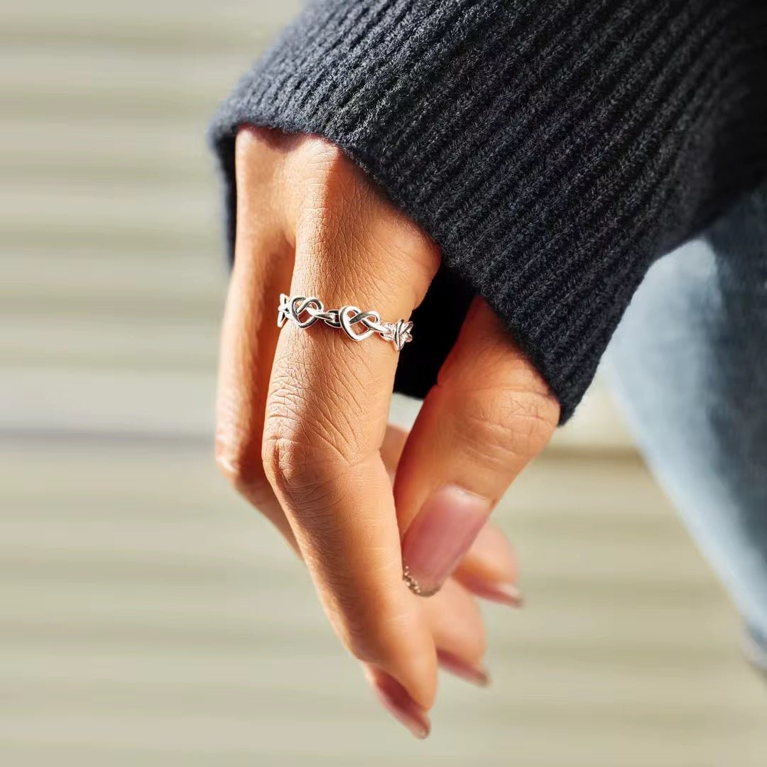 Sterling Silver Love Knot Ring - bellissi