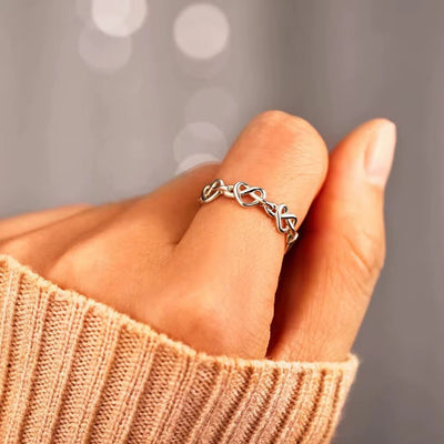Sterling Silver Love Knot Ring - bellissi