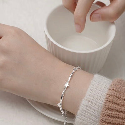 Sterling Silver Star Charm Bracelet - bellissi